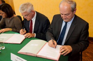 Le moment de la signature